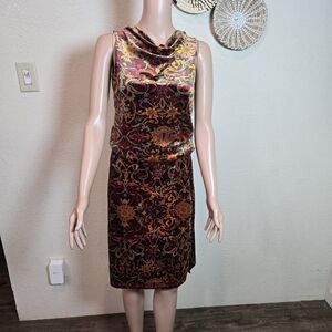 Jonden Velvet Blouse And Skirt Size Small  Vintage Brown